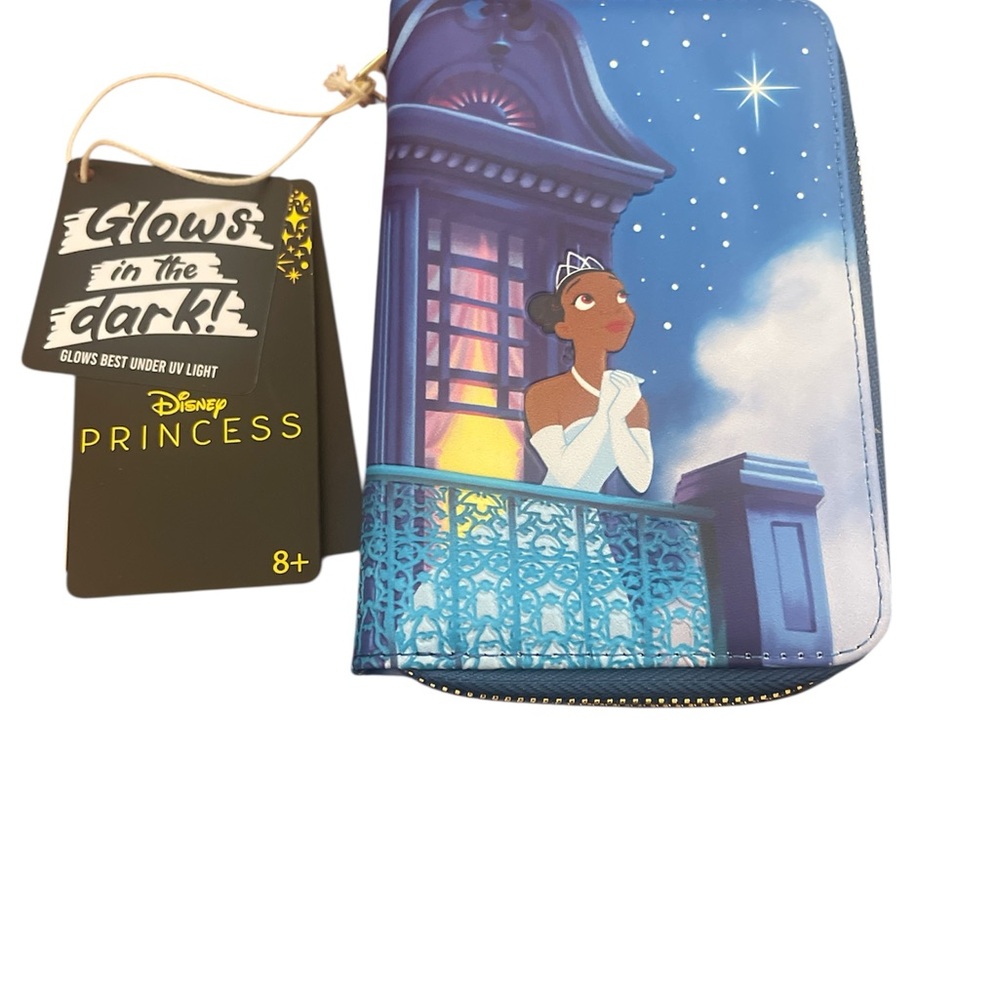 Loungefly Disney Princess Blue Glow Wallet